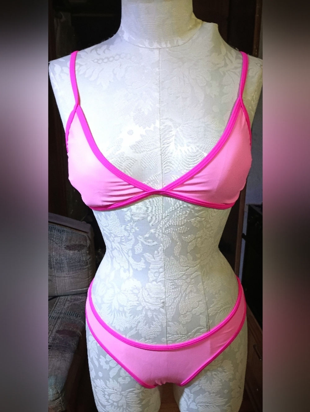 Hot Pink Bikini Set by Shein size medium